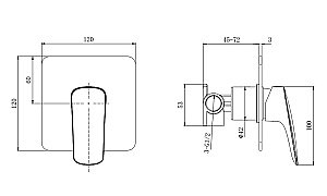 Смеситель для душа Aquatek Вега AQ1076MB черный матовый купить в интернет-магазине сантехники Sanbest