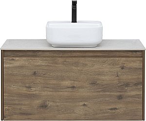 Тумба с раковиной Aquanet Nova Lite 249520 100 дуб рустикальный для ванной в интернет-магазине Sanbest