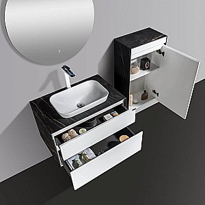 Тумба с раковиной Black&White Universe U907.800-1 белая для ванной в интернет-магазине Sanbest
