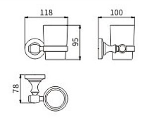 Стакан для зубных щеток CeramaLux Bianco 52002 хром купить в интернет-магазине сантехники Sanbest
