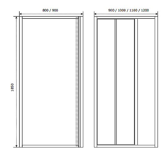 Душевая дверь BAS Сантра ШТ00011 120 матовая/профиль белый купить в интернет-магазине Sanbest