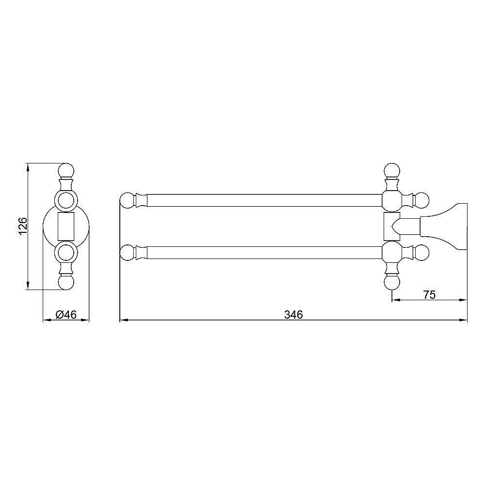 Полотенцедержатель Veragio Gialetta VR.GIL-6424.BR купить в интернет-магазине сантехники Sanbest