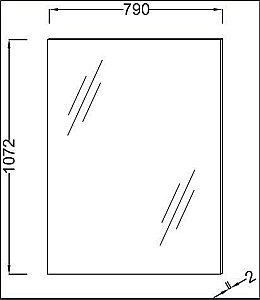 Зеркало с подсветкой Jacob Delafon STRUKTURA EB1209-NF 79 в ванную от интернет-магазине сантехники Sanbest