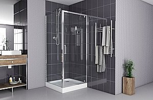 Душевой уголок Bravat DROP BS090.2110A 90х90 стекло прозрачное/профиль хром купить в интернет-магазине Sanbest