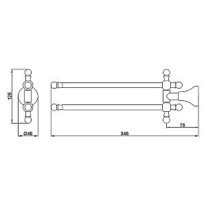 Полотенцедержатель Veragio Gialetta VR.GIL-6424.BR купить в интернет-магазине сантехники Sanbest