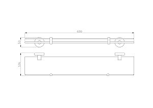 Стеклянная полка для ванной WONZON & WOGHAND EASY, Хром (WW-8127) купить в интернет-магазине сантехники Sanbest