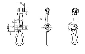 Гигиеническая лейка Boheme MEDICI 404-2 купить в интернет-магазине сантехники Sanbest