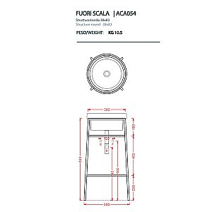 Консоль с раковиной Artceram FUORI SCALA ACA054/TFL03201/TFA/TFC 40.3 белая для ванной в интернет-магазине сантехники Sanbest