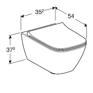 Унитаз подвесной Geberit Smyle 500.685.01.1 белый, с крышкой микролифт, безободковый купить в интернет-магазине Sanbest