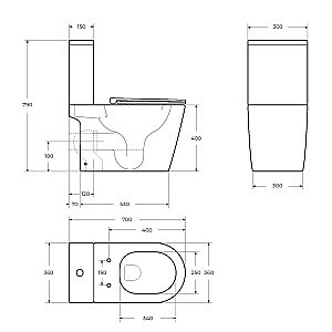 Унитаз-моноблок BelBagno TORNADO TRE-TOR безободковый, смыв торнадо, с крышкой микролифт купить в интернет-магазине Sanbest