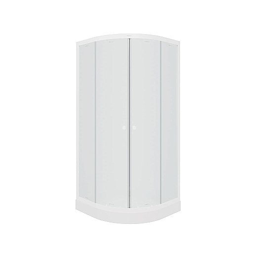 Душевой уголок Parly ZF91 90х90 стекло матовое/профиль белый купить в интернет-магазине Sanbest