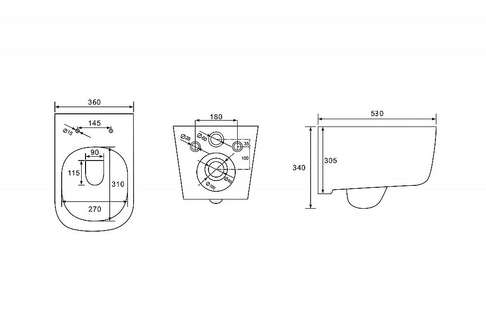 Унитаз подвесной ABBER Bequem AC1104MG с крышкой микролифт, безободковый, серый матовый купить в интернет-магазине Sanbest