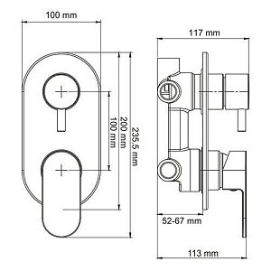 Смеситель для душа WasserKRAFT Dinkel 5871 купить в интернет-магазине сантехники Sanbest