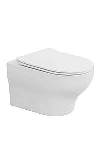 Унитаз Boheme FIORE 978-SET-MW безободковый, с крышкой микролифт, смыв торнадо, белый матовый купить в интернет-магазине Sanbest