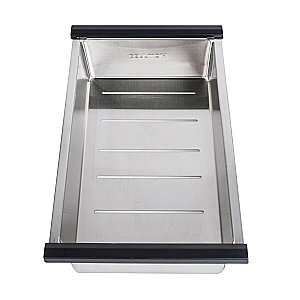 Кухонная мойка Paulmark STEPIA 80 + коландер ADVANCE PM117551-GRM+A375-BS серый металлик купить в интернет-магазине сантехники Sanbest