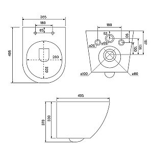 Унитаз подвесной Iddis Blanco BLARDSEi25 безободковый, с крышкой микролифт купить в интернет-магазине Sanbest