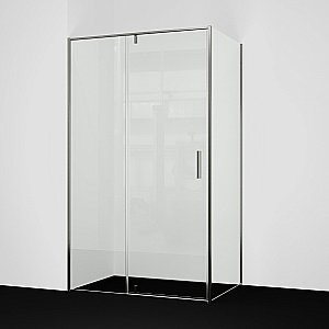 Душевой уголок WasserKRAFT Spree 14P22 100х90 стекло прозрачное/профиль никель купить в интернет-магазине Sanbest