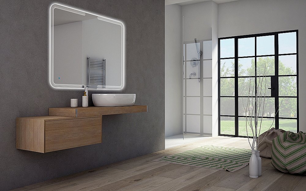 Консоль подвесная Cezares TAVOLONE 41581+50179+41585 90 Rovere tabacco для ванной в интернет-магазине сантехники Sanbest