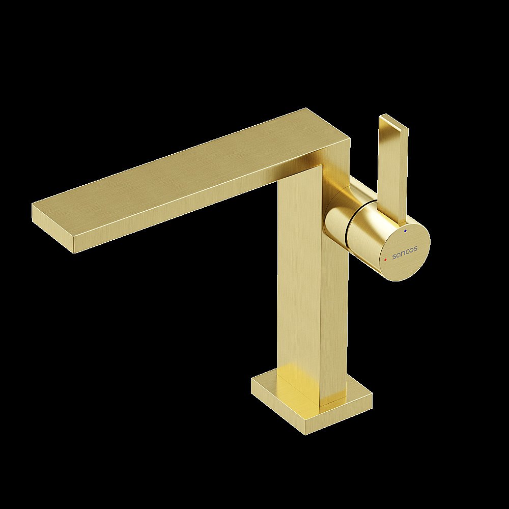 Смеситель для раковины Sancos Linn SC9019BG брашированное золото купить в интернет-магазине сантехники Sanbest