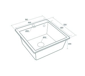 Мойка кухонная Paulmark Praktisch PM205546-BE Бежевая купить в интернет-магазине сантехники Sanbest