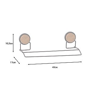 Полотенцедержатель двойной Fixsen Magic Wood FX-46002 черный/светлое дерево купить в интернет-магазине сантехники Sanbest