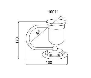 Стакан для зубных щеток Boheme Murano 10911-CR купить в интернет-магазине сантехники Sanbest