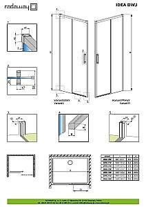 Душевая дверь Radaway Idea DWJ 150 купить в интернет-магазине Sanbest