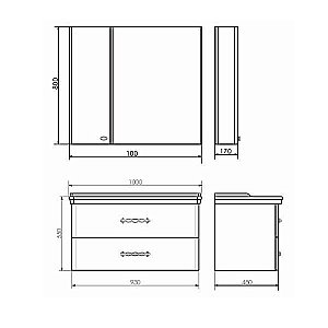 Зеркало со шкафом Comforty Неаполь 100 в ванную от интернет-магазине сантехники Sanbest