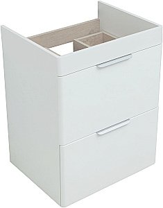 Тумба с раковиной Aquanet Ирис new 60 напольная белый глянец для ванной в интернет-магазине Sanbest