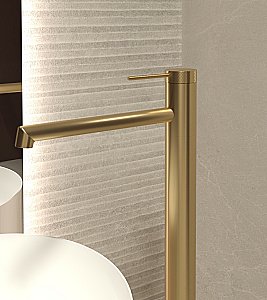 Смеситель для раковины Vincea Rim VFBF-2R1BG брашированное золото купить в интернет-магазине сантехники Sanbest