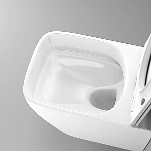 Унитаз подвесной Grossman Thin Rim GR-5603S белый, безободковый, с крышкой микролифт купить в интернет-магазине Sanbest