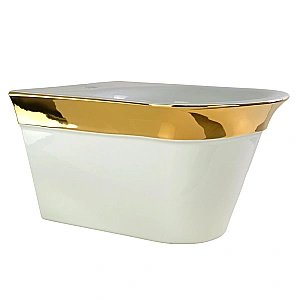 Биде подвесное Migliore MONACO 32070 белая керамика/декор золото купить в интернет-магазине Sanbest