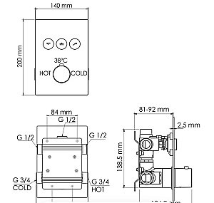 Душевая система WasserKRAFT Neime 1900 A171919 купить в интернет-магазине сантехники Sanbest