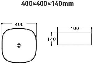 Раковина накладная Aquanet Trend-1 40 273683 белая купить в интернет-магазине Sanbest