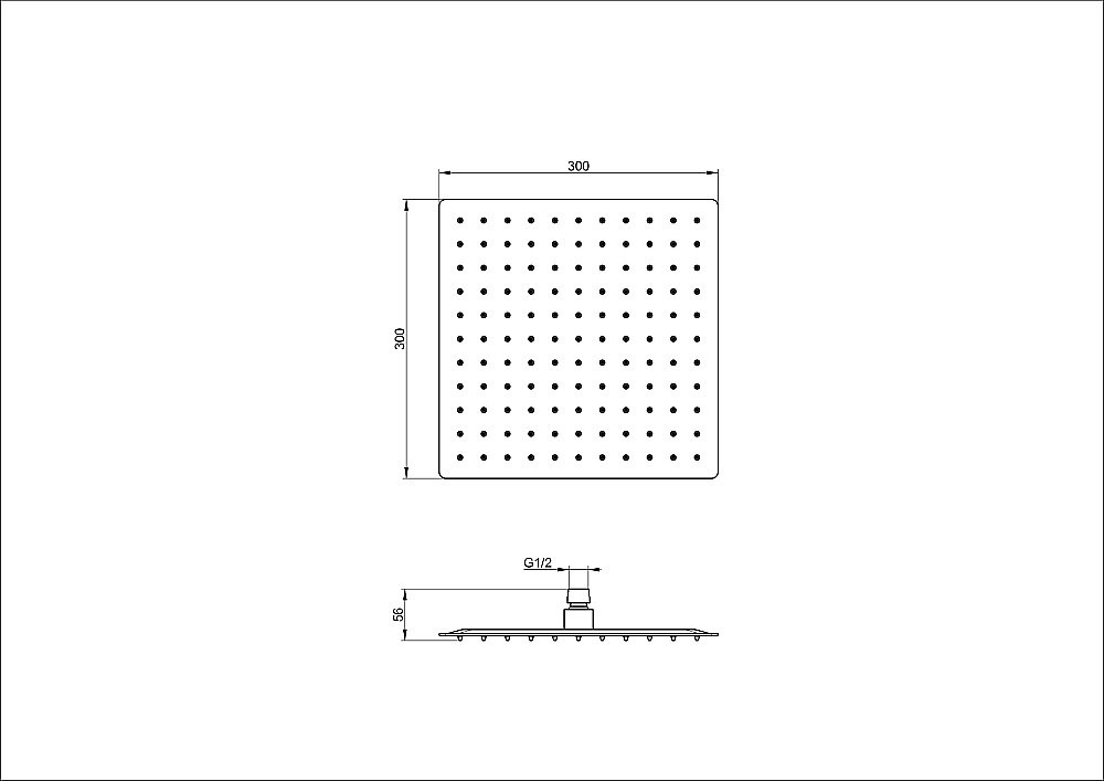 Верхний душ WONZON & WOGHAND WW-88DP02-MB черный матовый купить в интернет-магазине сантехники Sanbest