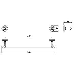 Полотенцедержатель PAINI Duomo 88CR002 50 хром купить в интернет-магазине сантехники Sanbest