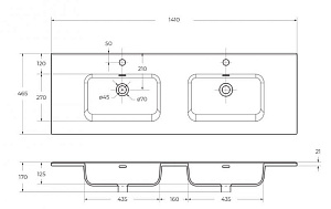 Тумба с раковиной BelBagno KRAFT 4C 140 белый дуб галифакс для ванной в интернет-магазине Sanbest