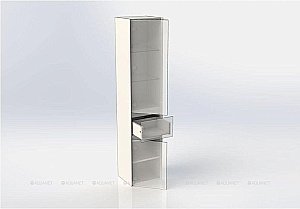 Шкаф-пенал Aquanet Йорк 209143 35 белый глянец для ванной в интернет-магазине сантехники Sanbest