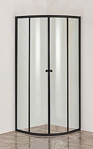 Душевой уголок Orange E01-090TB/G 90х90 стекло прозрачное/профиль черный купить в интернет-магазине Sanbest