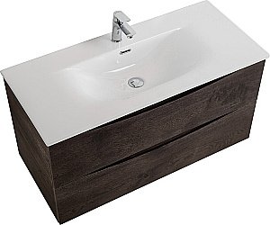 Тумба с раковиной BelBagno MARINO-CER-N-1000-2C-SO-RNG-P Rovere Nature Grigio для ванной в интернет-магазине Sanbest