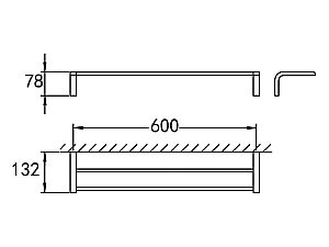 Полотенцедержатель Cezares Ultima CZR-F-8927 хром купить в интернет-магазине сантехники Sanbest