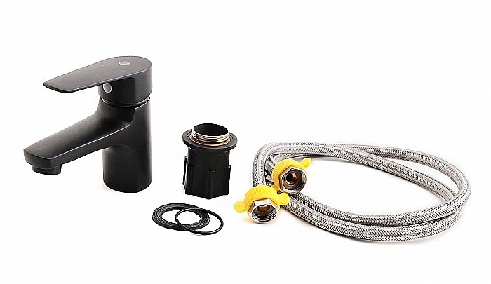 Смеситель для раковины Orange Loop M26-021b черный купить в интернет-магазине сантехники Sanbest