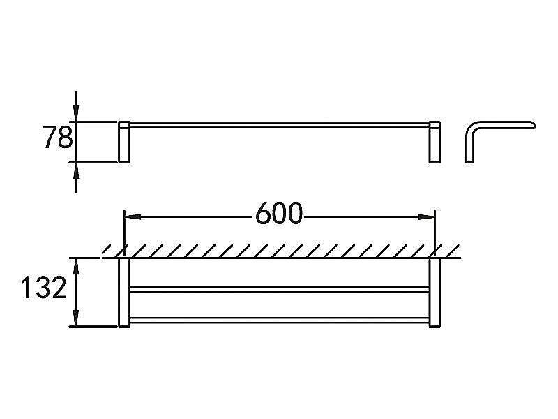 Полотенцедержатель Cezares Ultima CZR-F-8927 хром купить в интернет-магазине сантехники Sanbest