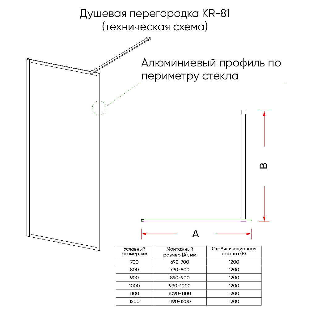 Душевое ограждение Veconi Korato 120 KR81FR-120-07-C8 стекло матовое/профиль хром купить в интернет-магазине Sanbest