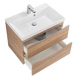 Тумба с раковиной Belbagno MARINO 70 подвесная Rovere Bianco для ванной в интернет-магазине Sanbest