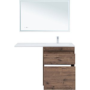 Тумба с раковиной Aquanet Токио 68 333652 дуб веллингтон для ванной в интернет-магазине Sanbest