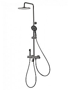 Душевая система с термостатом WONZON & WOGHAND The ONE WW-B3094-BGG темный графит купить в интернет-магазине сантехники Sanbest