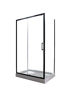 Душевой уголок CeruttiSpa Gloria  120x80 Gloria 120B стекло прозрачное/профиль черный матовый купить в интернет-магазине Sanbest