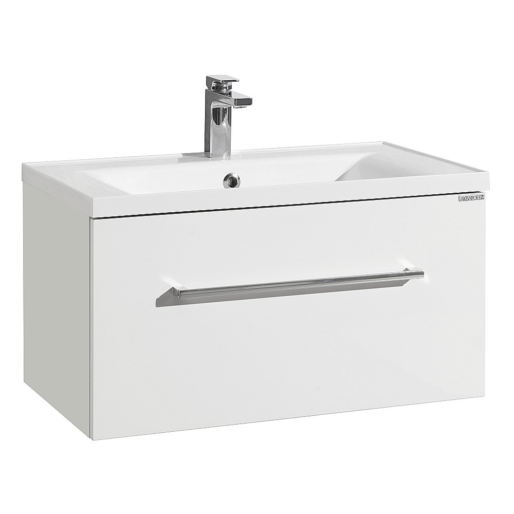 Тумба с раковиной Акватон Мадрид/Премьер М 80 белая глянцевая для ванной в интернет-магазине Sanbest