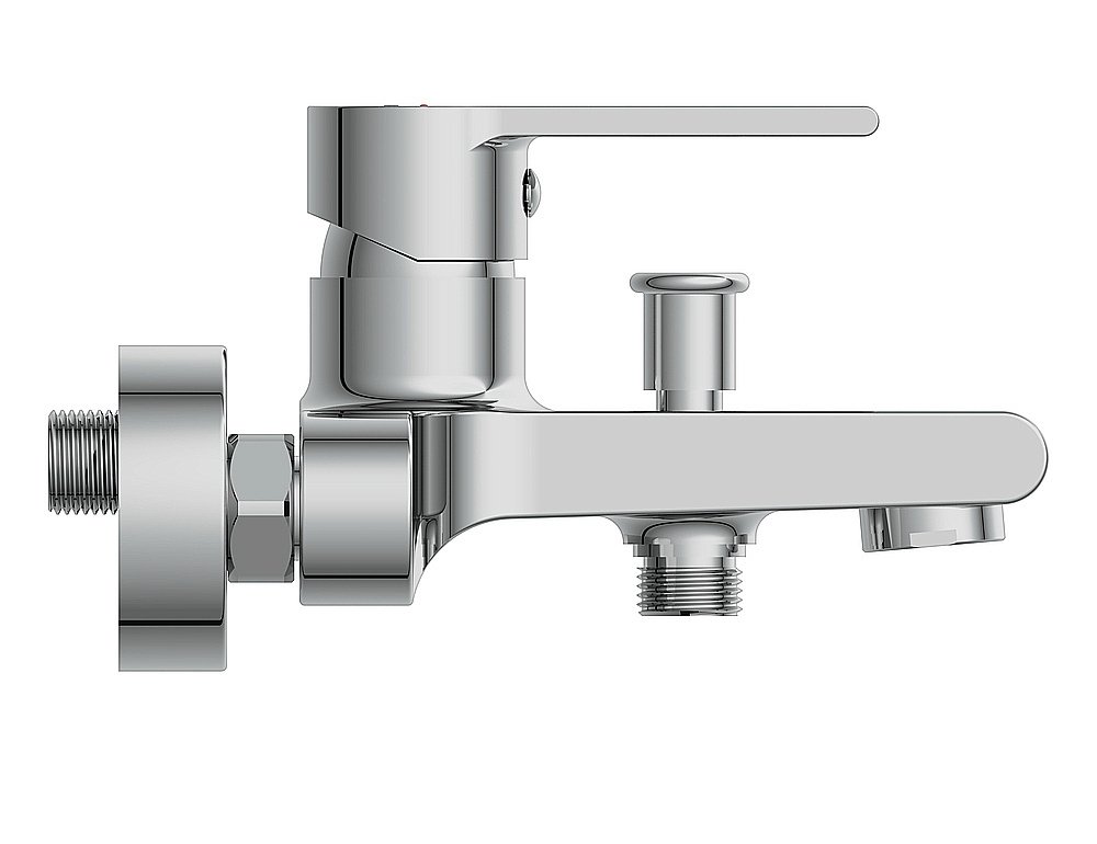 Смеситель для ванны Cersanit BRASKO с душевым гарнитуром VIBE 64513 купить в интернет-магазине сантехники Sanbest